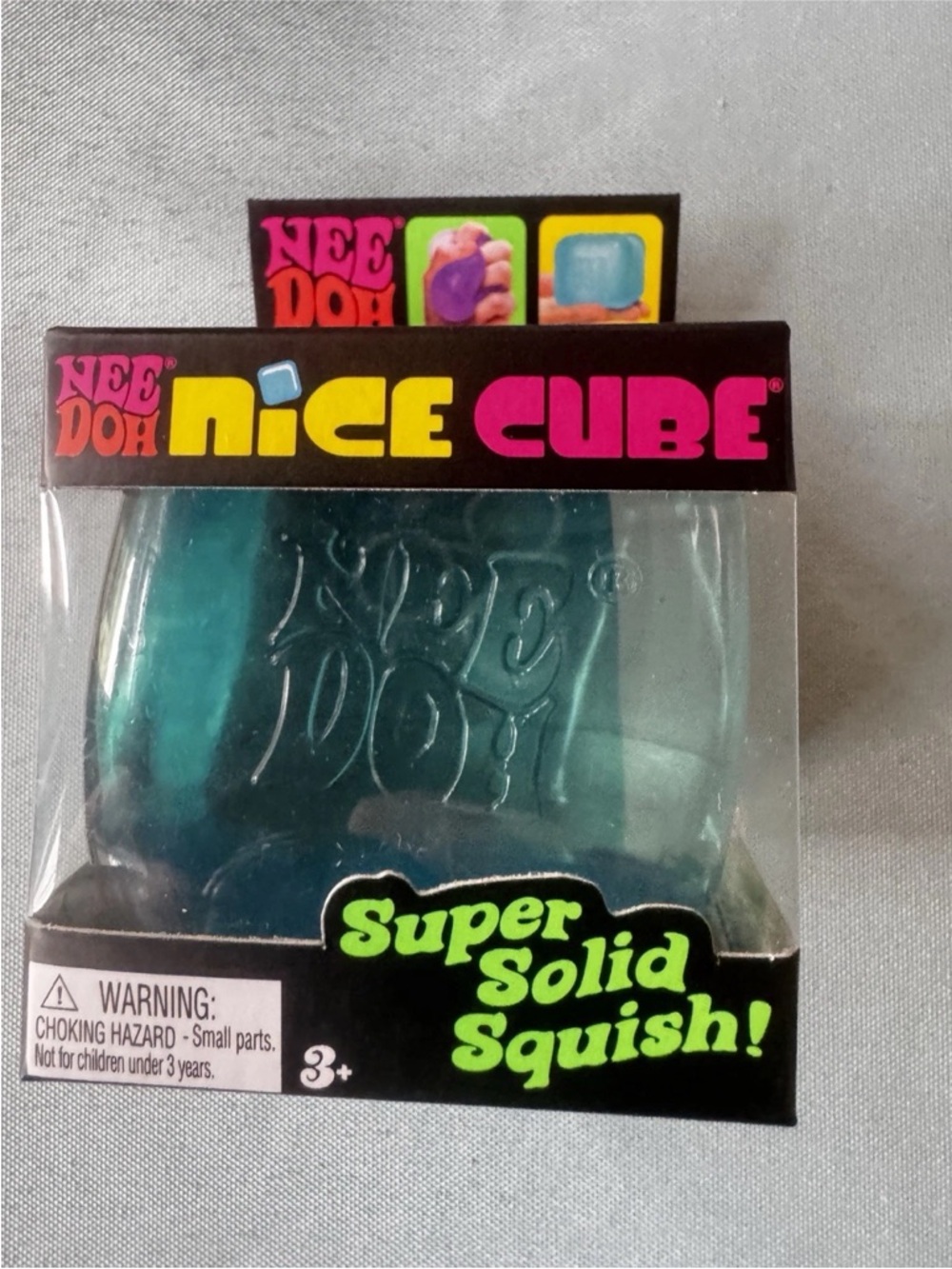 New Nee Doh Nice Cube Blue Super Solid Squish